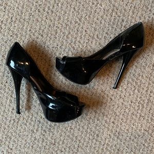 Charlotte Russe black patent leather pumps